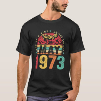 50 Jaar Oud  Mei 1973 50th Bday Mannen Vrouwen T-shirt