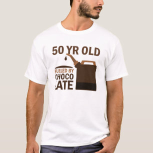 50 jaar oud met chocolade t-shirt