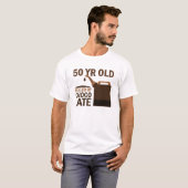 50 jaar oud met chocolade t-shirt (Voorkant volledig)