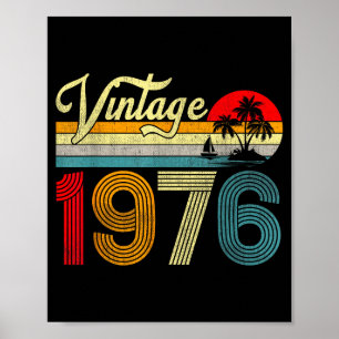 50 Jaar Oud Retro 1976 50ste Verjaardag Mannen Vro Poster