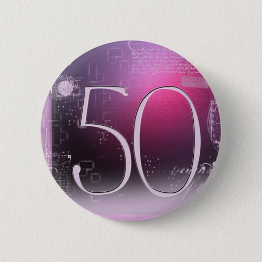 50 jaar oud! ronde button 5,7 cm (Voorkant)
