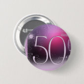 50 jaar oud! ronde button 5,7 cm (Voorkant /achterkant)