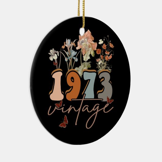 50 jaar oud  T-shirt 1973 50e verjaardag Keramisch Ornament (Rechts)
