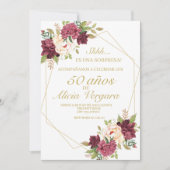 50 jaar oud Tarjeta de anuncios plana Aankondiging (Voorkant)