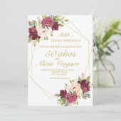 50 jaar oud Tarjeta de anuncios plana Aankondiging (Staand voorkant)