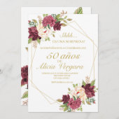 50 jaar oud Tarjeta de anuncios plana Aankondiging (Voorkant / Achterkant)