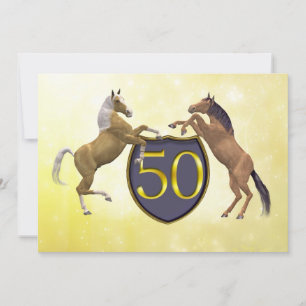 50 jaar oud verjaardagsfeest met paarden kaart