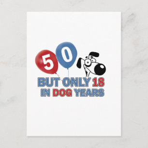 50 jaar oud verjaardagsontwerp briefkaart