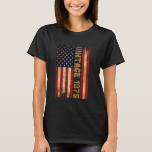 50 Jaar oud vintage 1975 Amerikaanse vlag 50e verj T-shirt