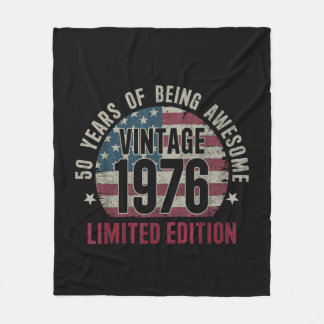 50 Jaar oud Vintage 1976 50ste verjaardag Limitied Fleece Deken