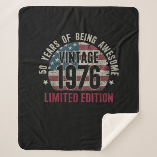 50 Jaar Oud Vintage 1976 50ste Verjaardag Limitier Sherpa Deken