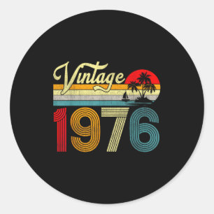 50 Jaar Oud Vintage 1976 50ste Verjaardag Mannen V Ronde Sticker