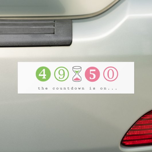 50 jaar oud worden bumpersticker (Op auto)