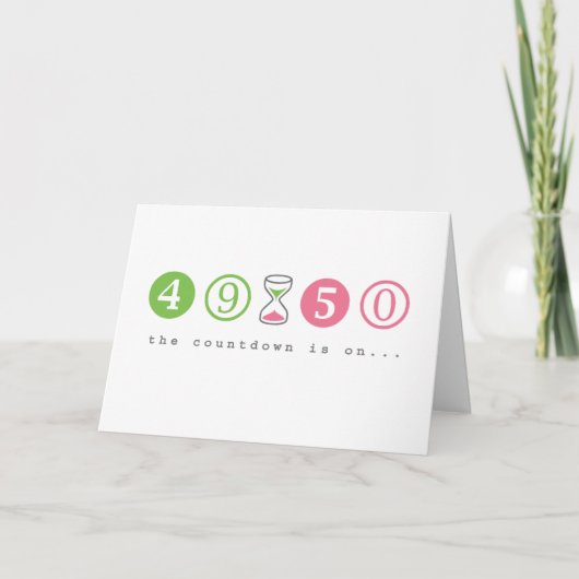50 jaar oud worden kaart (Voorkant)