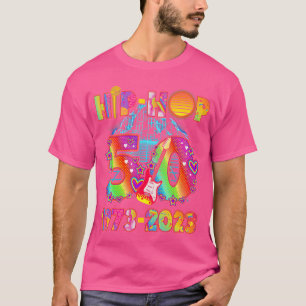 50 jaar oude 50e Jubileum hiphop tie dye musi T-shirt