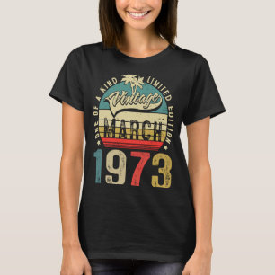 50 jaar oude  50e verjaardag, 19 maart t-shirt