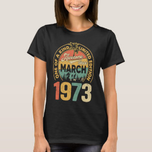 50 jaar oude  50e verjaardag, 19 maart t-shirt