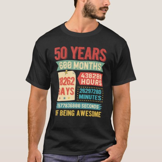 50 jaar oude 50e verjaardag Dda T-shirt (Voorkant)