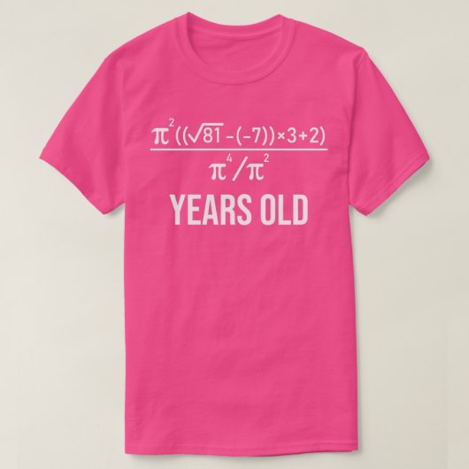 50 jaar oude Algebra vergelijking Funny 50th Birth T-shirt (Design voorkant)