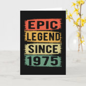 50 jaar oude Bday 1975 Epic Legend 50ste verjaarda Kaart (Gele Bloem)