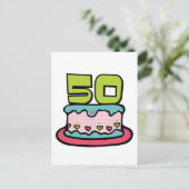 50 jaar oude Birthday Cake Briefkaart (Staand voorkant)