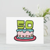 50 jaar oude Birthday Cake Kaart (Staand voorkant)