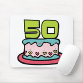 50 jaar oude Birthday Cake Muismat (Met muis)