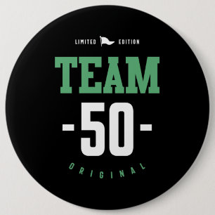 50 jaar oude bruistocht ronde button 6,0 cm