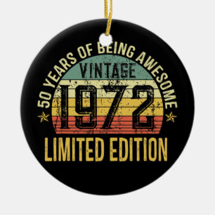 50 jaar oude cadeaus  1972 Limited Edition Keramisch Ornament