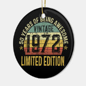 50 jaar oude cadeaus 1972 Limited Edition Keramisch Ornament (Links)