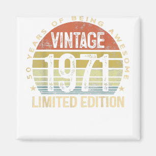 50 jaar oude cadeautjes  1971 Limited Edition 50t Magneet