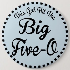 50 jaar oude dag -  stijl ronde button 6,0 cm