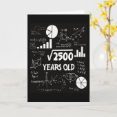 50 jaar oude dagelijkse Wiskunde leraar 50e verjaa Kaart (Gele Bloem)