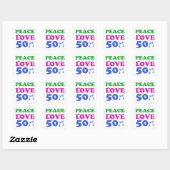50 jaar oude design vierkante sticker (Vel)