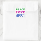 50 jaar oude design vierkante sticker (Tas)