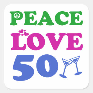 50 jaar Oude design Vierkante Sticker