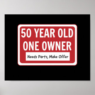 50 jaar oude eigenaar poster