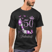 50 jaar oude en Fabulous 50th Birthday High Hiel B T-shirt (Voorkant)