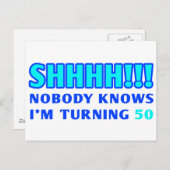 50 jaar oude Gag-cadeau Briefkaart (Voorkant / Achterkant)