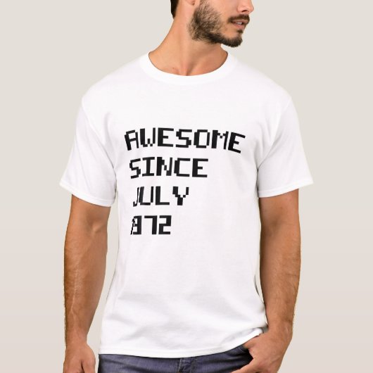 50 jaar oude geschenken Geweldige sinds juli 1972 T-shirt (Voorkant)