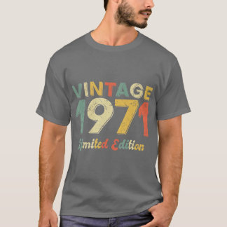 50 jaar oude geschenken Vintage geboren in 1971 Ma T-shirt