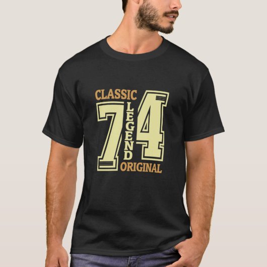 50 jaar oude klassieker 1974 Legend Original 50th  T-shirt (Voorkant)