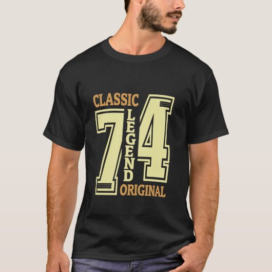 50 jaar oude klassieker 1974 Legend Original 50th  T-shirt (Voorkant)
