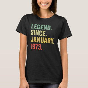 50 jaar oude legering sinds januari 1973 50e geboo t-shirt