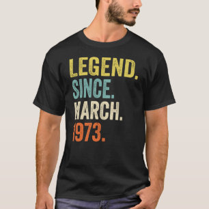 50 jaar oude legering sinds maart 1973 50ste geboo t-shirt