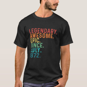 50 jaar oude leggende sinds 1972 50e verjaardag t-shirt
