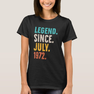 50 jaar oude leggende sinds juli 1972 50e verjaard t-shirt