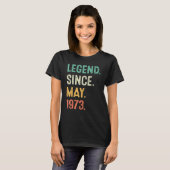 50 jaar oude leggende sinds mei 1973 50e verjaarda t-shirt (Voorkant volledig)