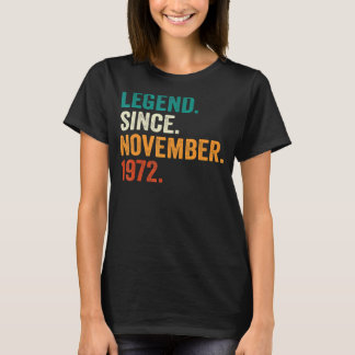 50 jaar oude leggende sinds november 1972 50ste ge t-shirt