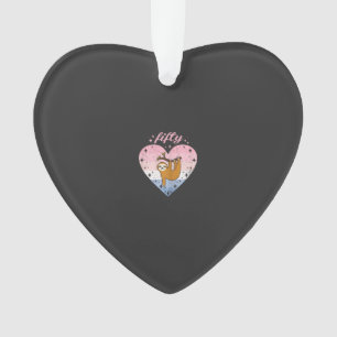 50 Jaar Oude Lieve Luiaard Verjaardagsmeisje 50e V Ornament